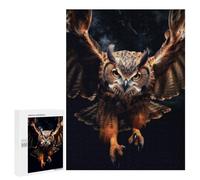 Puzzles pour Adultes 500 PCS Flying Owl at Night Puzzles pour Adultes - Décoration Murale - Décoration Parfaite - Défi À Relever 500 PCS