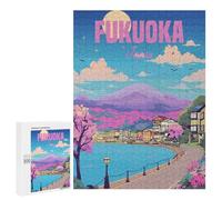 Puzzles pour Adultes 500 PCS Fukuoka Japan Puzzle pour Adultes - Jeux Relaxants - Difficulté : Difficile - Cadeaux pour Les Amis Et La Famille 500 PCS
