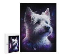 Puzzles pour Adultes 500 PCS Galactic Pup Portrait Puzzles pour Adolescents - Anti-Stress - Défi Éducatif - Cadeaux De Noël Et d'anniversaire 500 PCS