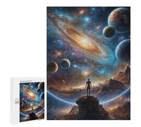 Puzzles pour Adultes 500 PCS Galactic View Space Exploration Puzzle pour Adolescents Assemblage De Motifs Interaction Parent-Enfant Jeu Au Design Attrayant 500 PCS