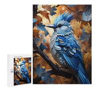 Puzzles Pour Adultes 500 PCS Glowing Blue Jay Puzzle Pour Adultes Jeux Relaxants Analyse Et Logique Cadeaux Uniques Pour Anniversaire Et Noël 500 PCS