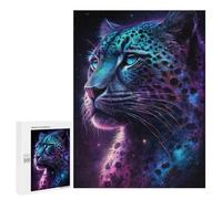 Puzzles pour Adultes 500 PCS Glowing Leopard Art Print-1 Puzzle pour Adolescents Assemblage De Motifs Interaction Parent-Enfant Jeu Au Design Attrayant 500 PCS