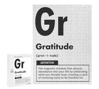 Puzzles pour Adultes 500 PCS Gratitude Definition - Inspirational Manifestation Puzzles pour Adultes Analyse Et Logique Entraînez Votre Cerveau Et Vos Mains Jeu Intellectuel