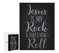 Puzzles pour Adultes 500 PCS Jesus is My Rock, Thats How I Roll Puzzles pour Adultes Analyse Et Logique Entraînez Votre Cerveau Et Vos Mains Jeu Intellectuel