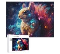 Puzzles pour Adultes 500 PCS Magical Cosmic Squirrel Puzzles pour Adolescents, Jeux De Réflexion, Décoration Murale, Cadeaux De Noël Et d'anniversaire 500 PCS