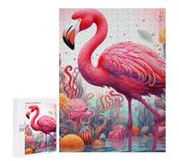 Puzzles pour Adultes 500 PCS Magical Flamingo Paradise Puzzles pour Adolescents, Jeux De Réflexion, Décoration Murale, Cadeaux De Noël Et d'anniversaire 500 PCS