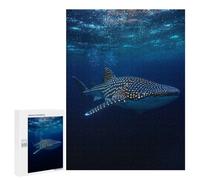 Puzzles pour Adultes 500 PCS Majestic Whale Shark in The Deep Ocean Jeu De Puzzle Familial Amusant Et Humoristique, Cadeau d'anniversaire, 500 PCS