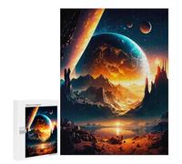 Puzzles pour Adultes 500 PCS Mountains and Planets Puzzles pour Adolescents, Jouets, Décoration Murale, Motifs À Assembler, Cadeaux pour Les Amis Et La Famille 500 PCS