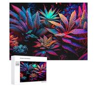 Puzzles pour Adultes 500 PCS Neon Jungle Vibrant Plant Life Puzzles pour Adolescents, Jeux De Réflexion, Décoration Murale, Cadeaux De Noël Et d'anniversaire 500 PCS