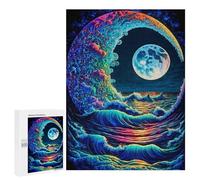 Puzzles pour Adultes 500 PCS Ocean Wave Moonlit Night Puzzles pour Adultes : des Jeux Amusants Et des Cadeaux Originaux Et Humoristiques pour Vos Proches 500 PCS