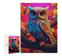 Puzzles pour Adultes 500 PCS Owl Abstract 3D Puzzles pour Adolescents, Jouets, Décoration Murale, Motifs À Assembler, Cadeaux pour Les Amis Et La Famille 500 PCS