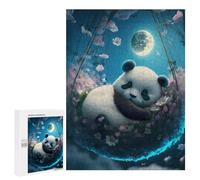 Puzzles pour Adultes 500 PCS Panda Dreams in Flowers Puzzles pour Adolescents, Jeux De Réflexion, Décoration Murale, Cadeaux De Noël Et d'anniversaire 500 PCS