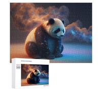 Puzzles pour Adultes 500 PCS Panda in Cosmic Dreamscape Puzzles pour Adolescents, Jeux De Réflexion, Décoration Murale, Cadeaux De Noël Et d'anniversaire 500 PCS