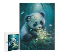 Puzzles pour Adultes 500 PCS Puzzles Adorable Little Panda Bear Jeux De Puzzle en Famille Améliore La Mémoire Cadeaux Uniques pour Un Anniversaire Et Noël 500 PCS