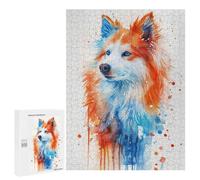 Puzzles pour Adultes 500 PCS Puzzles American Eskimo Dog Puzzles pour Adolescents Jeu Pratique Course De Vitesse Interaction Parent-Enfant 500 PCS