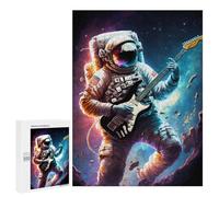 Puzzles pour Adultes 500 PCS Puzzles Astronaut Playing Guitar Puzzles pour Adolescents Jeu Pratique Course De Vitesse Interaction Parent-Enfant 500 PCS