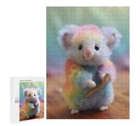 Puzzles pour Adultes 500 PCS Puzzles Baby Colorful Koala Bear Puzzles pour Adolescents Jeu Pratique Course De Vitesse Interaction Parent-Enfant 500 PCS