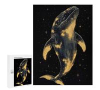Puzzles pour Adultes 500 PCS Puzzles Celestial Whale in Starry Night Puzzles pour Adultes Jeux en Famille Anti-Stress Interaction Parent-Enfant 500 PCS