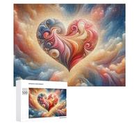 Puzzles pour Adultes 500 PCS Puzzles Colorful Heart Painting Puzzles pour Adolescents Jeu Manuel Décoration Parfaite Cadeaux d'anniversaire Et Cadeaux Uniques 500 PCS
