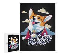 Puzzles pour Adultes 500 PCS Puzzles Corgi Mama Funny Dog Mom Jeu De Puzzle Casse-tête Une Œuvre d'art Cadeaux d'anniversaire Et Cadeaux Uniques 500 PCS