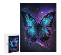Puzzles pour Adultes 500 PCS Puzzles Cosmic Butterfly Art Print-3 Puzzles Jeux Amusants mais Aussi Humoristiques Cadeaux Uniques pour Un Anniversaire Et Noël 500 PCS