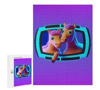 Puzzles pour Adultes 500 PCS Puzzles Cute Ponies Puzzles pour Adolescents Jeu Pratique Course De Vitesse Interaction Parent-Enfant 500 PCS