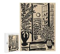 Puzzles pour Adultes 500 PCS Puzzles Dolce Far Niente Window with Plants Puzzles Jeux Amusants mais Aussi Humoristiques Cadeaux Uniques pour Un Anniversaire Et Noël 500 PCS