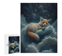 Puzzles pour Adultes 500 PCS Puzzles Fox Dreams in Clouds Puzzles pour Adultes - Décoration Murale - Difficile - Stimule Le Cerveau 500 PCS