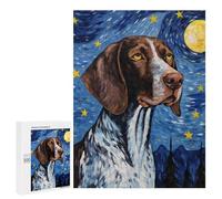 Puzzles pour Adultes 500 PCS Puzzles German Shorthaired Pointer Puzzles pour Adolescents Jeu Pratique Course De Vitesse Interaction Parent-Enfant 500 PCS