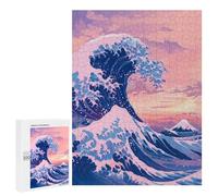 Puzzles pour Adultes 500 PCS Puzzles Great Wave Kanagawa Puzzles pour Adultes - Décoration Murale - Difficile - Stimule Le Cerveau 500 PCS