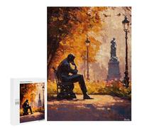 Puzzles pour Adultes 500 PCS Puzzles Impressionist Inspired The Thinker in Autumn Puzzles pour Adultes Jeux en Famille Anti-Stress Interaction Parent-Enfant 500 PCS
