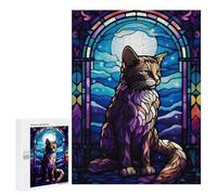 Puzzles pour Adultes 500 PCS Puzzles Japanese Bobtail Cat Abstr Puzzle pour Adultes - Décoration Murale - Idéal pour Les Parents Et Les Enfants 500 PCS