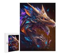 Puzzles pour Adultes 500 PCS Puzzles Mystical Dragon Head Puzzle pour Adultes - Décoration Murale - Idéal pour Les Parents Et Les Enfants 500 PCS