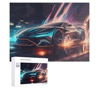 Puzzles pour Adultes 500 PCS Puzzles Neon Future Racing Car -2 Puzzles pour Adolescents Jeu Manuel Décoration Parfaite Cadeaux d'anniversaire Et Cadeaux Uniques 500 PCS