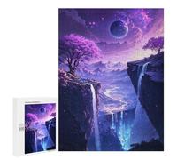 Puzzles pour Adultes 500 PCS Puzzles pour Adultes Celestial Cherry Blossoms Cascade Jeux Relaxants Améliore La Mémoire Cadeaux De Noël Et d'anniversaire 500 PCS