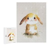 Puzzles pour Adultes 500 PCS Puzzles Rabbit Cute Watercolor Puzzles pour Adultes - Décoration Murale - Difficile - Stimule Le Cerveau 500 PCS