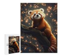 Puzzles pour Adultes 500 PCS Puzzles Red Panda in Enchanted Forest Puzzles pour Adolescents Jeu Manuel Décoration Parfaite Cadeaux d'anniversaire Et Cadeaux Uniques 500 PCS