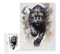 Puzzles pour Adultes 500 PCS Puzzles Running Black Cheetah Puzzles pour Adultes - Décoration Murale - Difficile - Stimule Le Cerveau 500 PCS