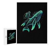 Puzzles pour Adultes 500 PCS Puzzles Scuba Diver Whale Puzzle pour Adultes - Décoration Murale - Idéal pour Les Parents Et Les Enfants 500 PCS