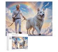 Puzzles pour Adultes 500 PCS Puzzles Sky Walk Man's Best Friend Puzzles pour Adolescents Jeu Manuel Décoration Parfaite Cadeaux d'anniversaire Et Cadeaux Uniques 500 PCS