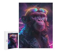 Puzzles pour Adultes 500 PCS Puzzles Space Animal Monkey Puzzles pour Adultes - Décoration Murale - Difficile - Stimule Le Cerveau 500 PCS