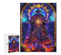 Puzzles pour Adultes 500 PCS Puzzles Stained Glass Mage Puzzle pour Adultes, Jouet, Décoration Murale, Anti-Stress, Difficile Et Stimulant 500 PCS