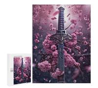 Puzzles pour Adultes 500 PCS Puzzles The Broken Katana Puzzles pour Adultes - Décoration Murale - Difficile - Stimule Le Cerveau 500 PCS