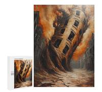 Puzzles pour Adultes 500 PCS Puzzles Twisted Reality - Surreal Apocalypse Art, Collapsing Cityscape Puzzle pour Adultes - Décoration Murale - Idéal pour Les Parents Et Les Enfants 500 PCS