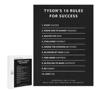 Puzzles pour Adultes 500 PCS Puzzles Tyson 10 Rules for Success Jeux De Puzzle en Famille Améliore La Mémoire Cadeaux Uniques pour Un Anniversaire Et Noël 500 PCS