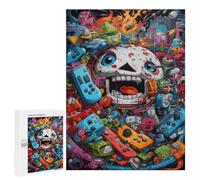 Puzzles pour Adultes 500 PCS Puzzles Video Game Skull Chaos Puzzles pour Adolescents Jeu Manuel Décoration Parfaite Cadeaux d'anniversaire Et Cadeaux Uniques 500 PCS