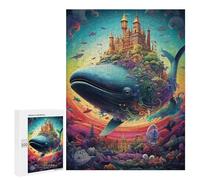 Puzzles pour Adultes 500 PCS Puzzles Whale Castle Fantasy Puzzles pour Adolescents Jeu Manuel Décoration Parfaite Cadeaux d'anniversaire Et Cadeaux Uniques 500 PCS