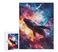 Puzzles pour Adultes 500 PCS Puzzles Whale in Space Neon Puzzle pour Adultes - Décoration Murale - Idéal pour Les Parents Et Les Enfants 500 PCS