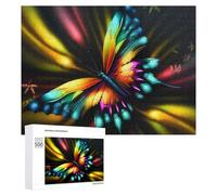 Puzzles pour Adultes 500 PCS Rainbow Butterfly Artwork Puzzles pour Adolescents, Jeux De Réflexion, Décoration Murale, Cadeaux De Noël Et d'anniversaire 500 PCS