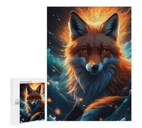 Puzzles pour Adultes 500 PCS Red Fox Amidst The Waves Puzzles pour Adultes - Décoration Murale - Décoration Parfaite - Défi À Relever 500 PCS